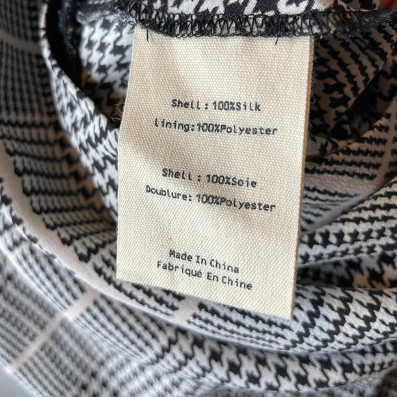 L'AGENCE Julia Plaid Jumpsuit In Black Multi Size 8 Sleeveless 100% Silk - Picture 11 of 13